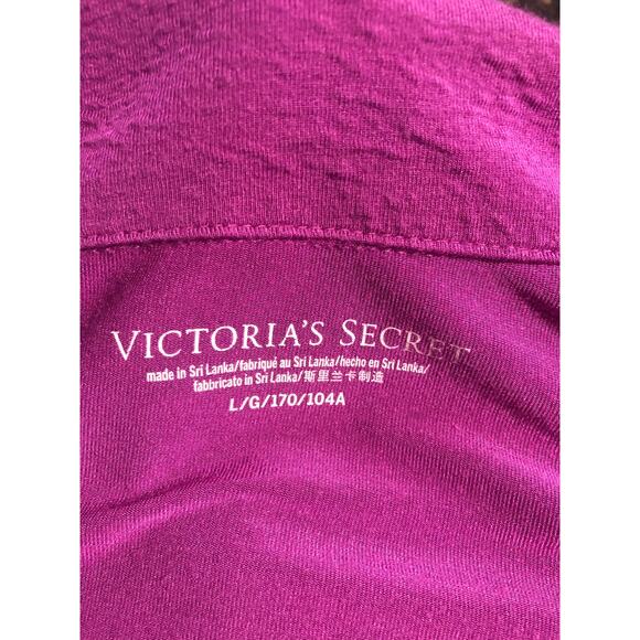 Victoria’s Secret oversized button up plum super soft women's night shirt sz L - Picture 5 of 6